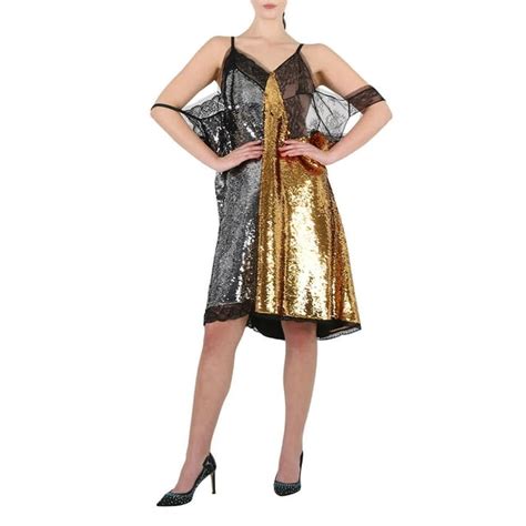 burberry cocktail dress|Ladies Gold Bicolor Sequin Cocktail Dress .